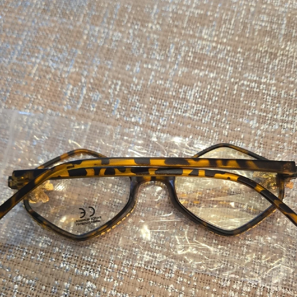 Tortoise  2.5 Bling Readers w/ Gold Crystals Pearl Accents  Lightweight